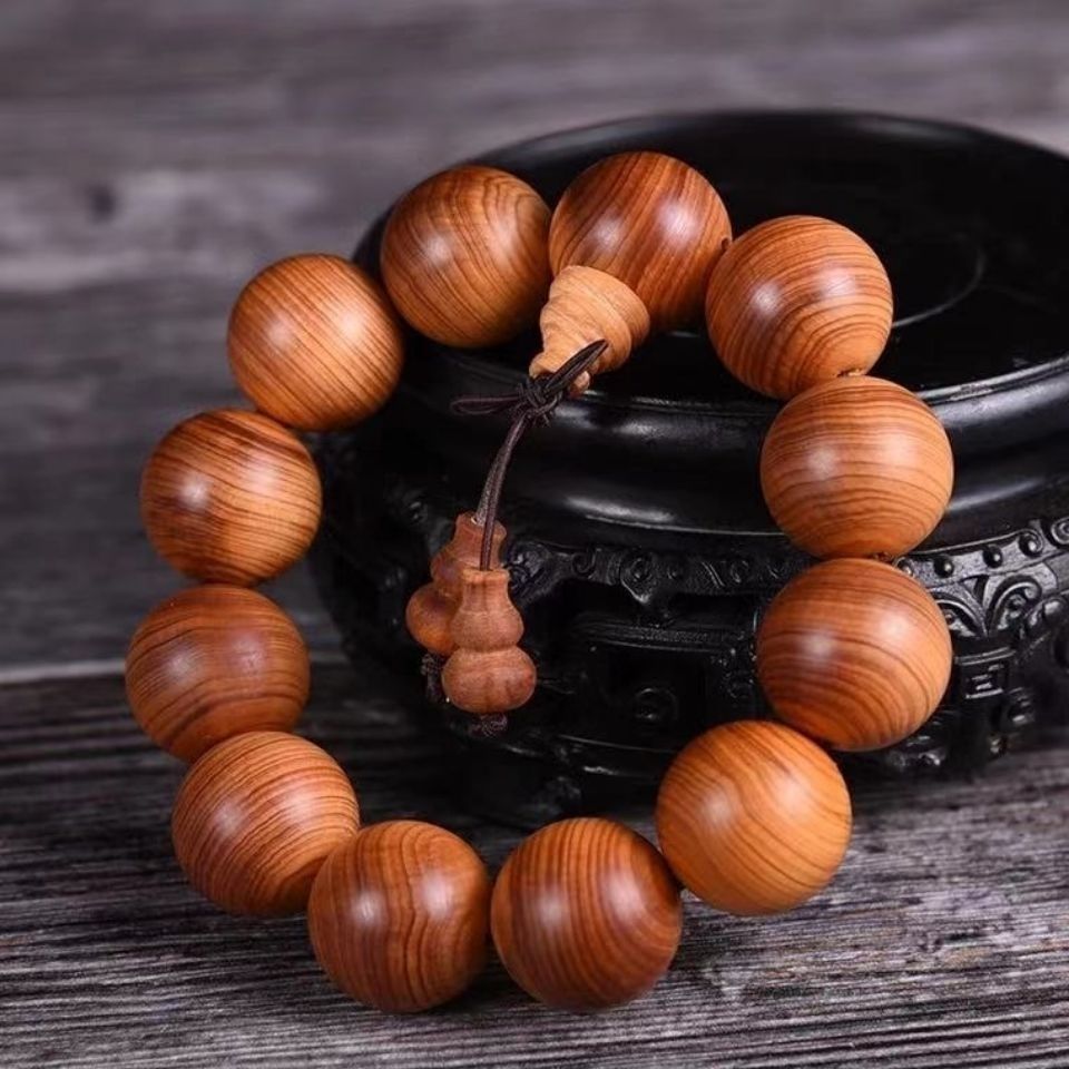 Arborvitae Bracelets Taihang Mountain Yabei Taihang Material Buddha Beads Bracelet Taihang Chenhua Water Wave Buddha Beads