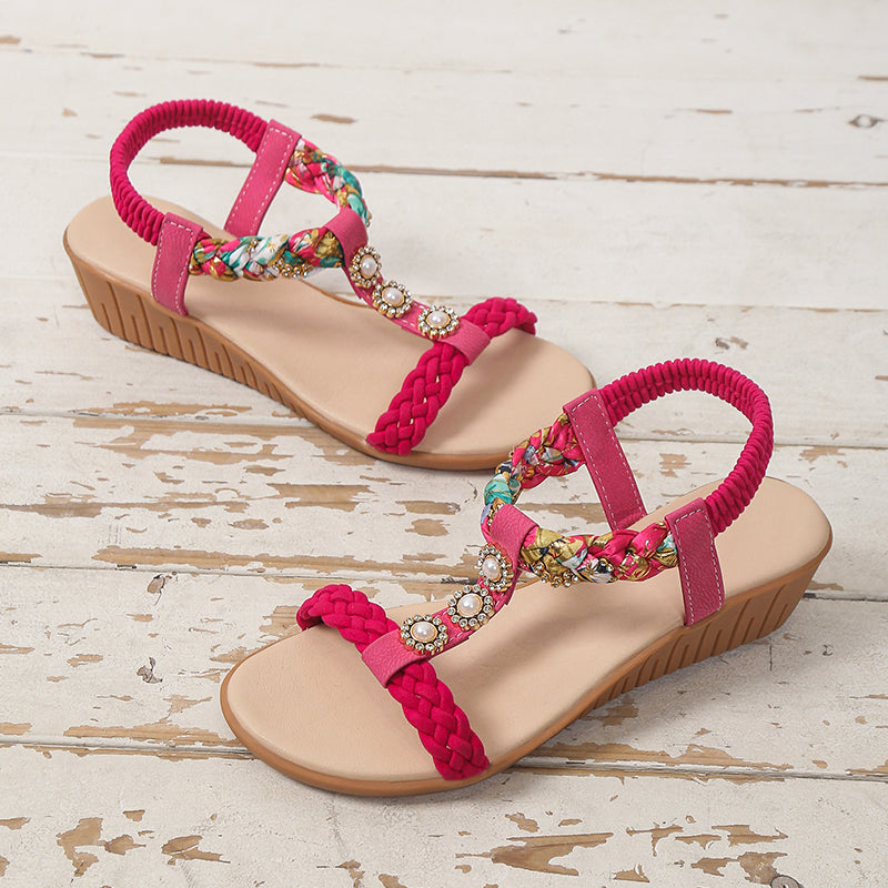 Bohemian Braided Sandals Summer Beach Shoes Women