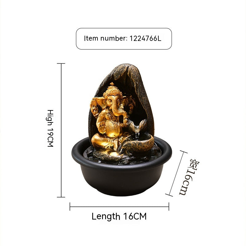 Small Desktop Buddha Statue Make A Fortune As Endless As Flowing Water Ornaments