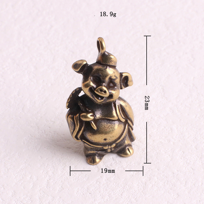 Brass Car Key Pendant Laughing Buddha