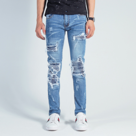 Men's Slim European Style Denim Trousers