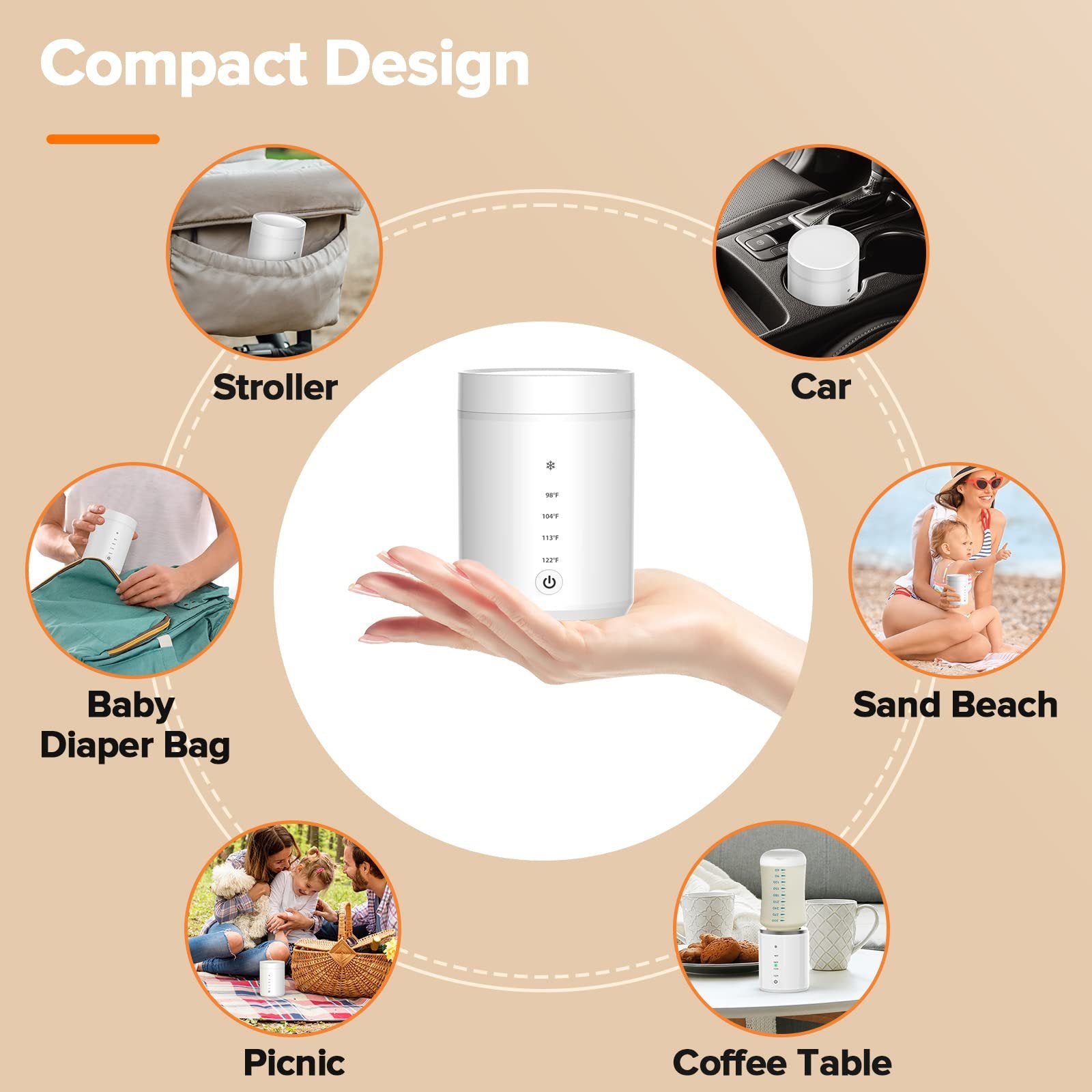 Portable Multi-function Wireless Milk Warmer 