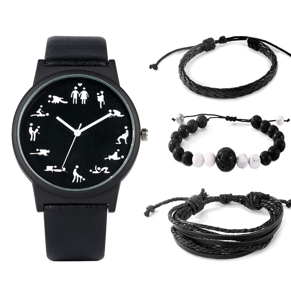 Men's Gift Box Set Watch Fashion Watch Bracelet Set Quartz