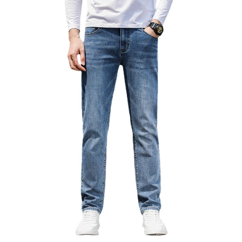 Soft And Comfortable Straight Stretch Jeans