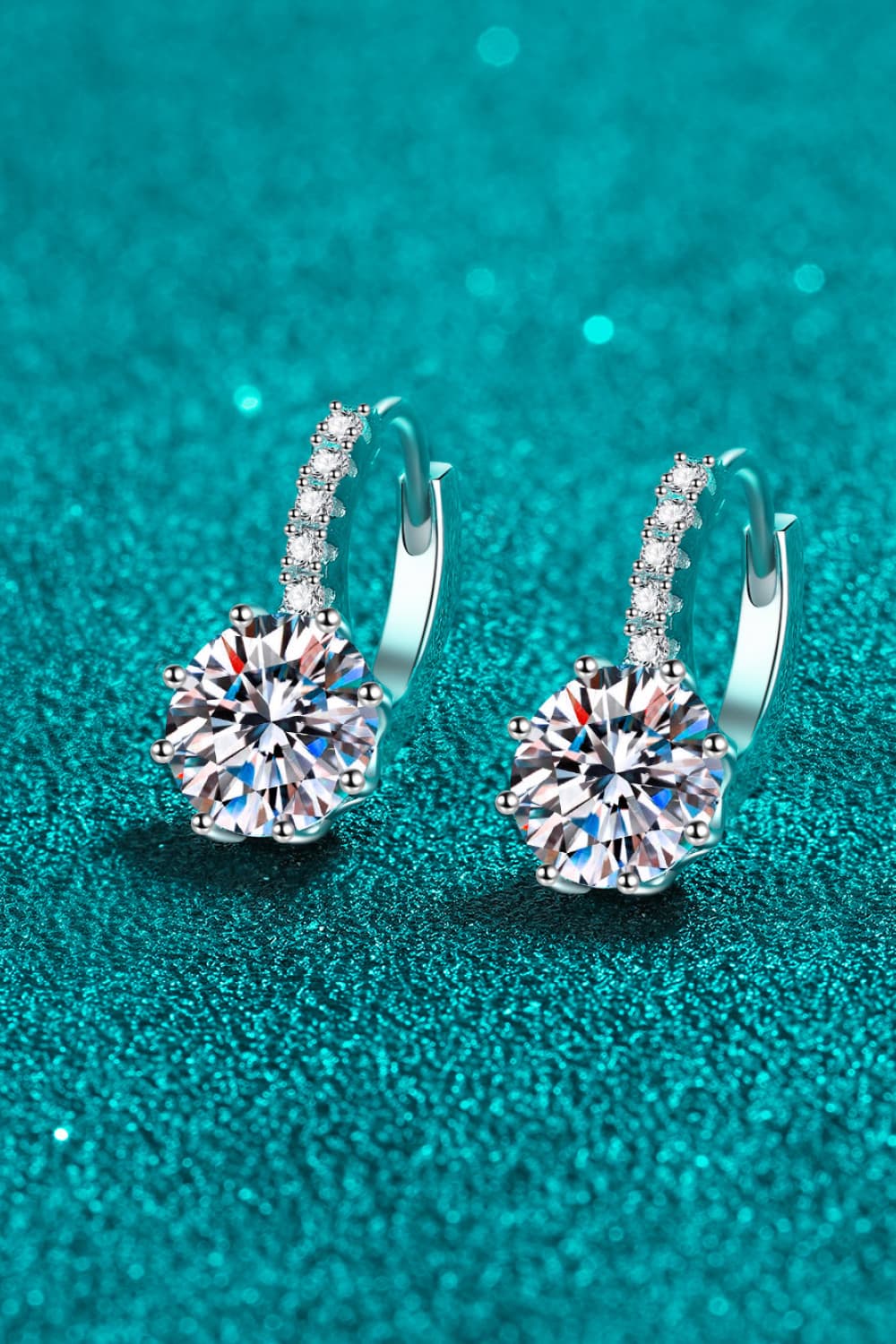 4 Carat Moissanite 925 Sterling Silver Earrings 