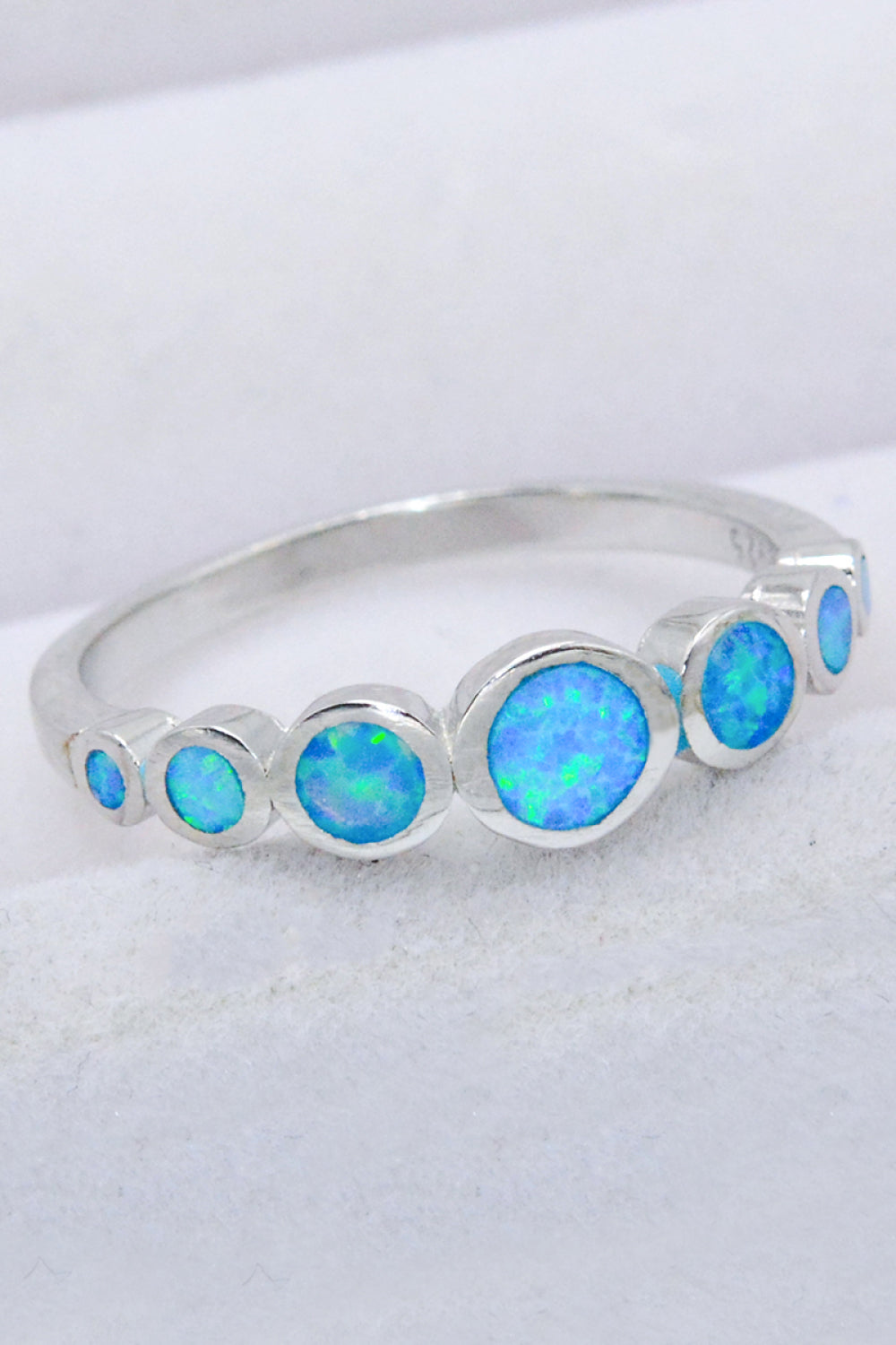 925 Sterling Silver Multi-Opal Ring 