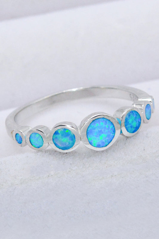 925 Sterling Silver Multi-Opal Ring 