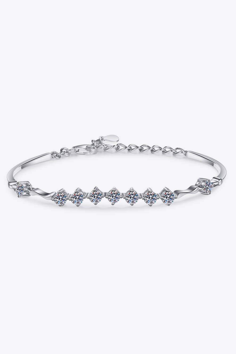 Moissanite 925 Sterling Silver Bracelet 