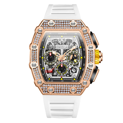 Full Diamond Fashion New Multi-functional Mechanical Watch