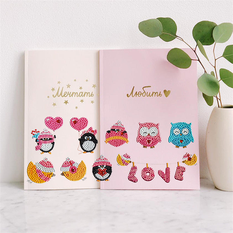 Children's Handmade Diy Diamond Painting Cartoon Animal Fruit Sunglasses Free Stickers Decorative Painting