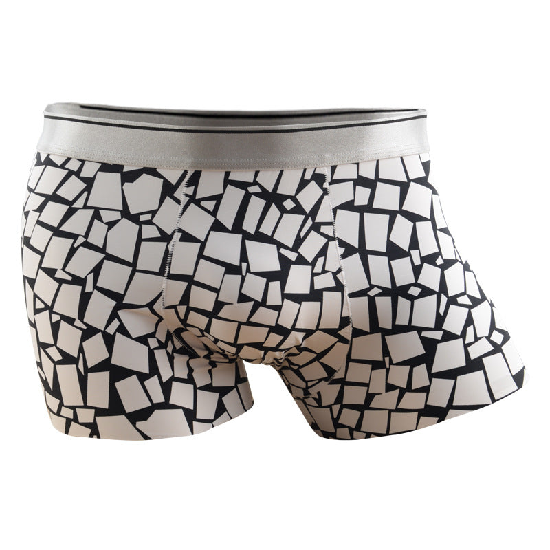 Underpants Man Ice Silk Men Underwear Boxer Shorts Seamless 