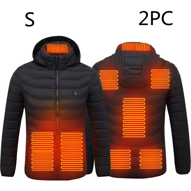 New Heated Jacket Coat USB Electric Jacket Cotton Coat Heater Thermal Clothing Heating Vest Men's Clothes Winter