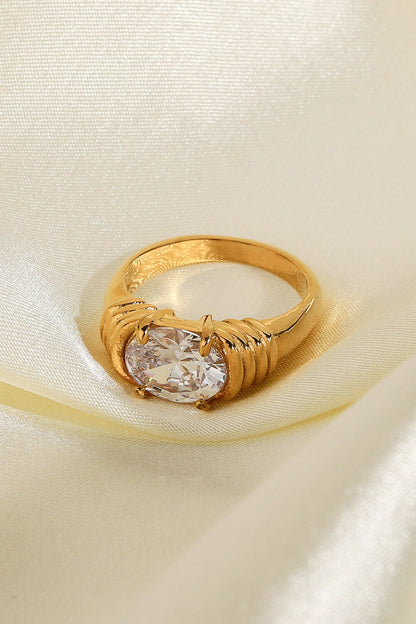 18K Gold Plated Zircon Ring 