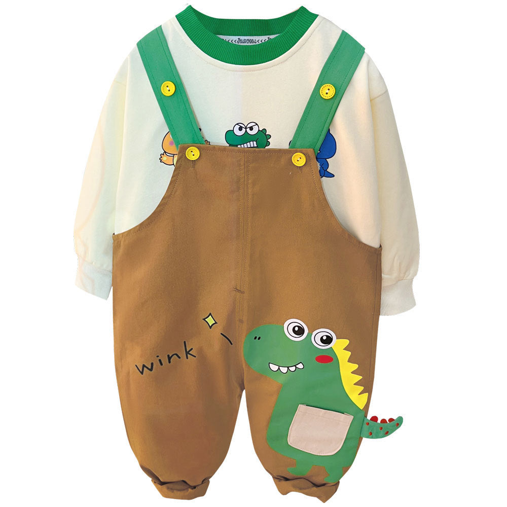 Children's Casual Suspenders Suit