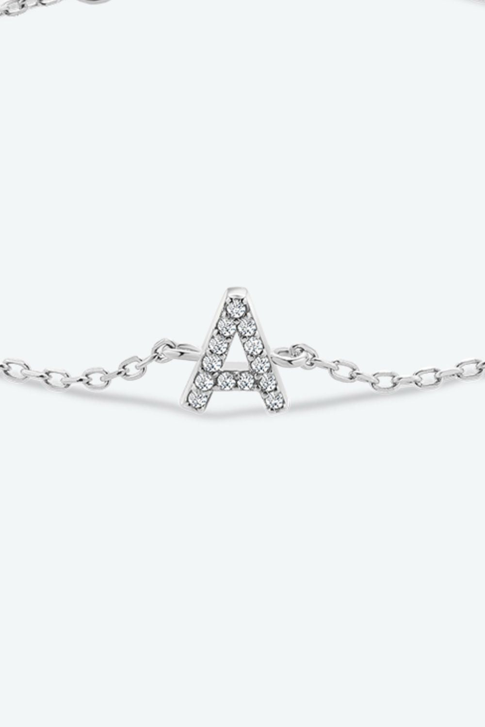 A To F Zircon 925 Sterling Silver Bracelet 