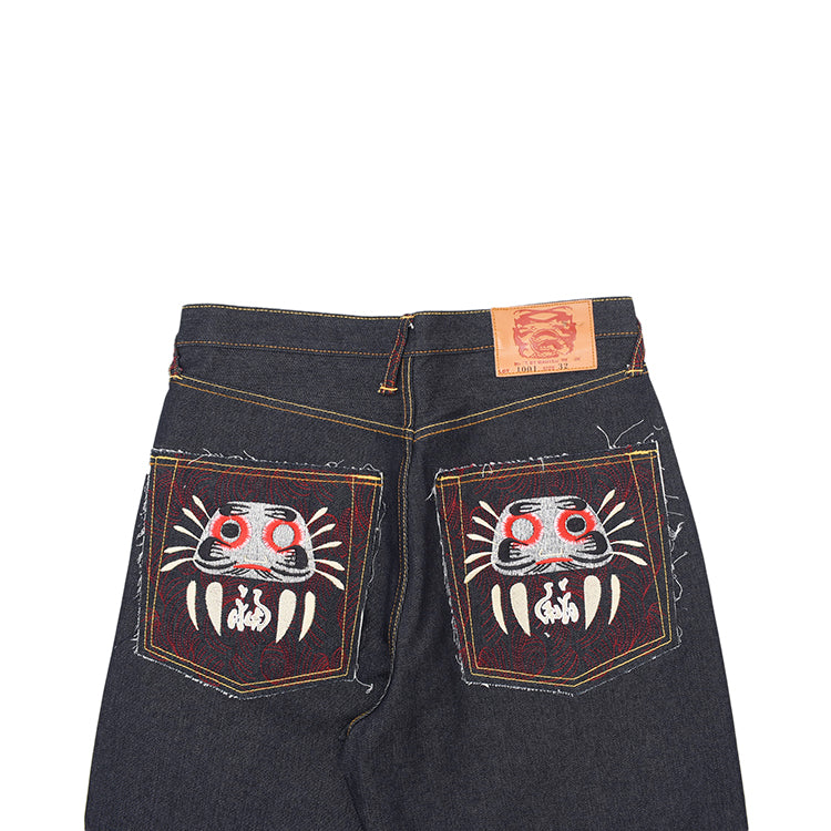 Japanese Ukiyoe Embroidery Vintage Loose Jeans