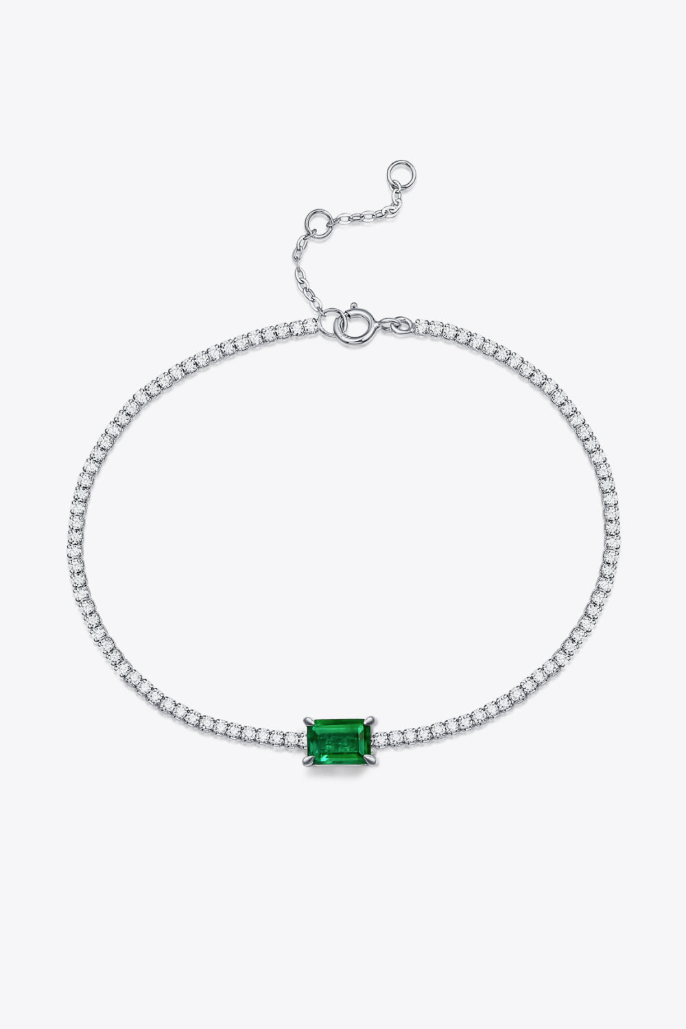 Adored 1 Carat Lab-Grown Emerald Bracelet 