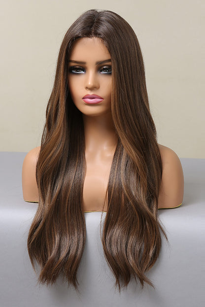 13*2" Lace Front Wigs Synthetic Long Wave 26" Heat Safe 150% Density 