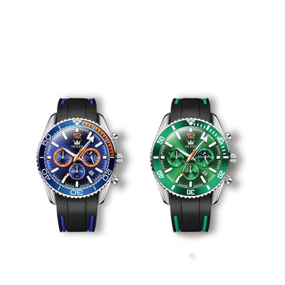 Multifunctional Green Water Ghost Quartz Watch