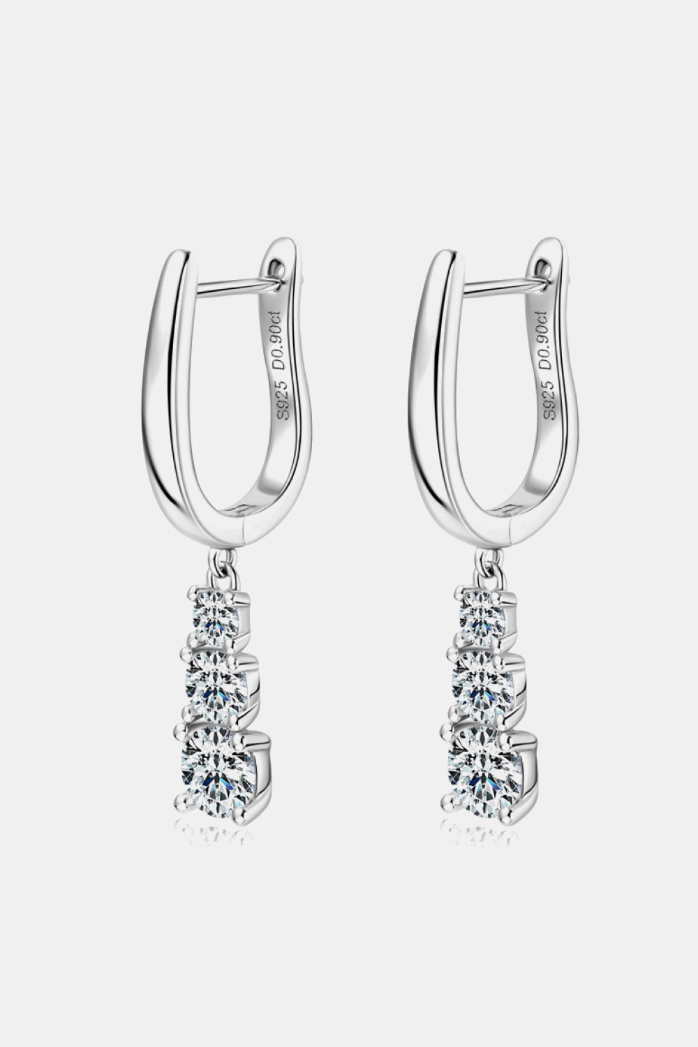 1.8 Carat Moissanite 925 Sterling Silver Drop Earrings 