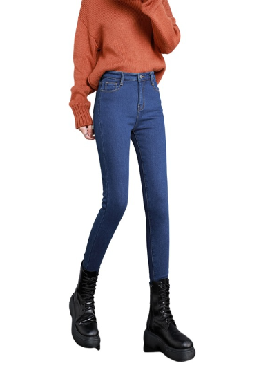 Add Velvet Jeans Female Thin Autumn And Winter To Keep Warm