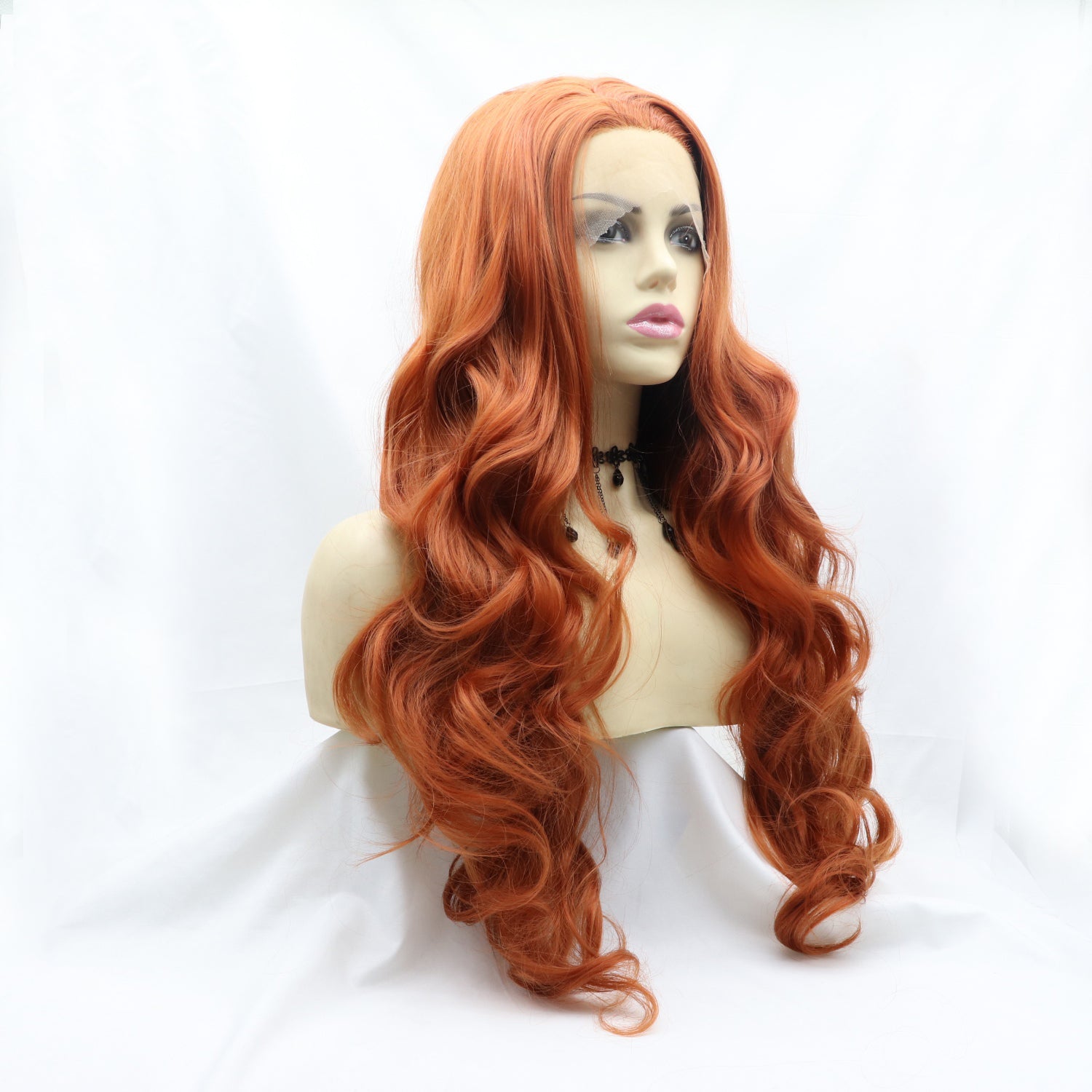 13*3" Lace Front Wigs Synthetic Long Wavy 24" 130% Density 