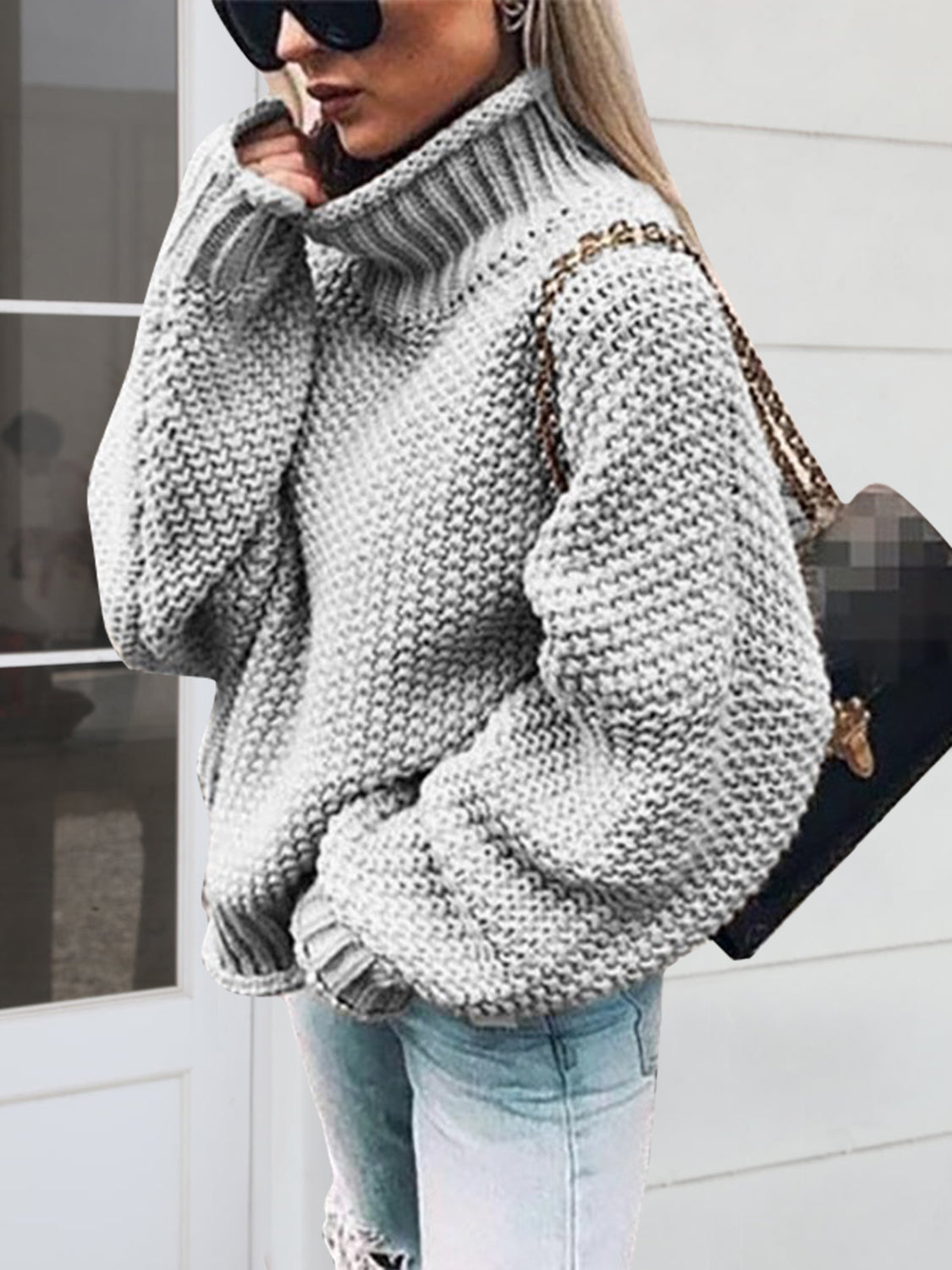 Turtleneck Long Sleeve Sweater