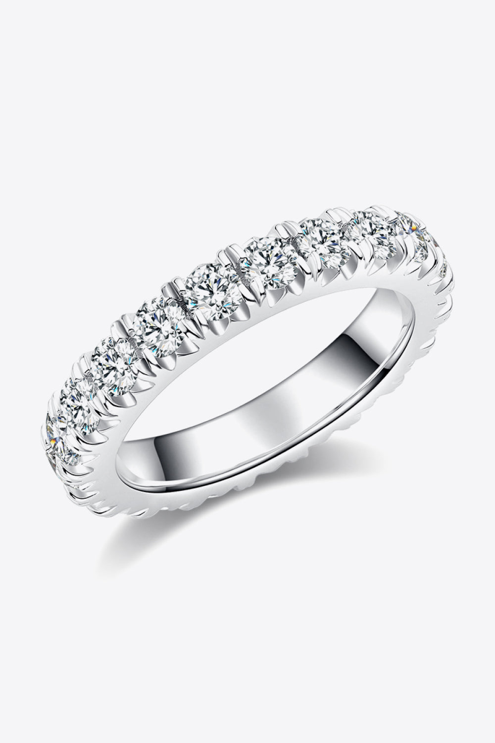 Adored 2.3 Carat Moissanite 925 Sterling Silver Eternity Ring 