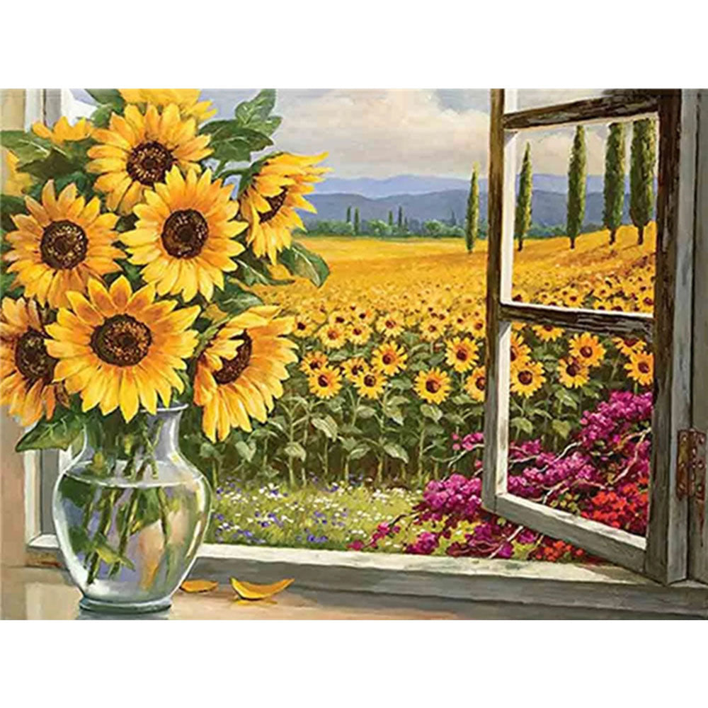 Home Flower Diamond Painting Cross Stitch