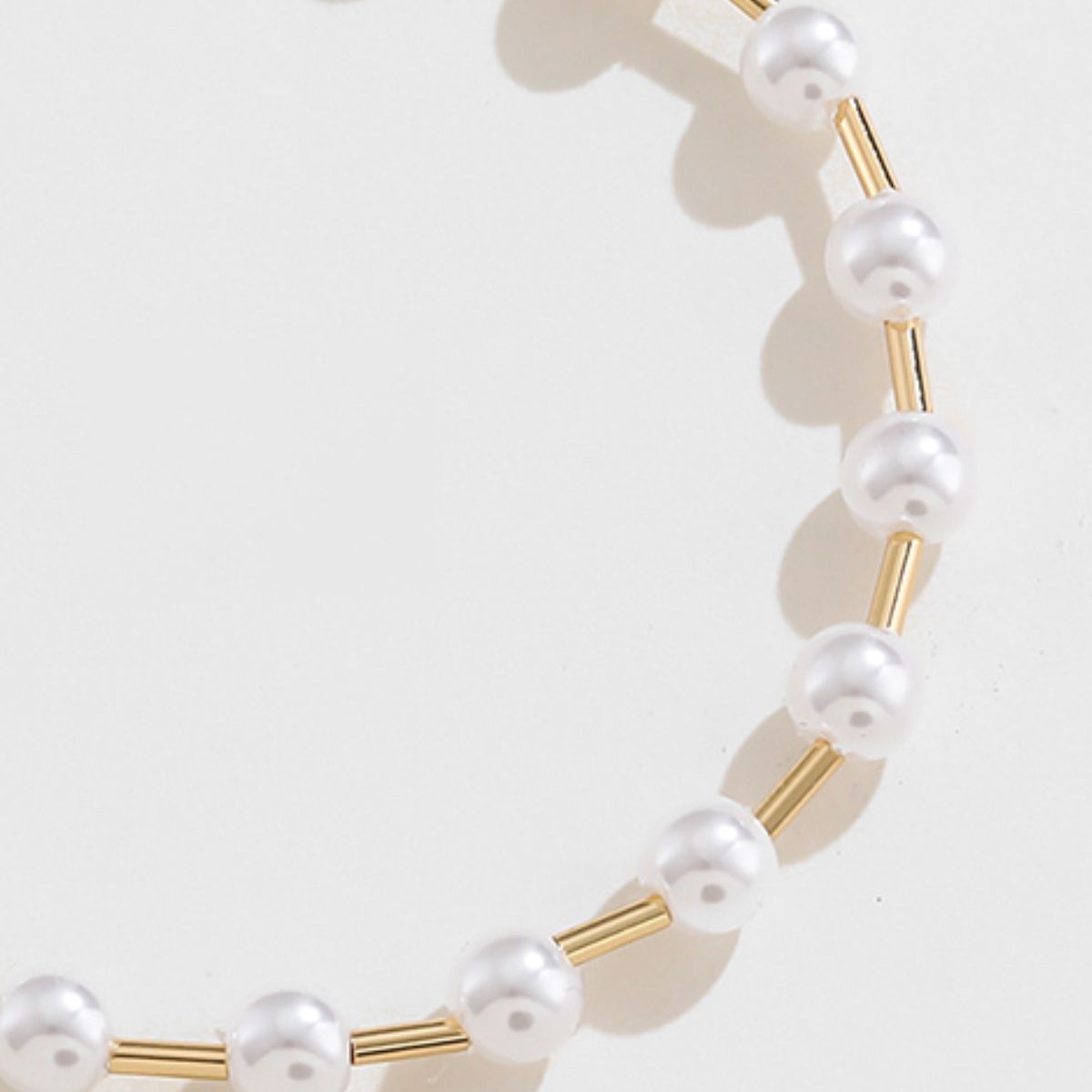 Gold-Plated Pearl Copper Bracelet 