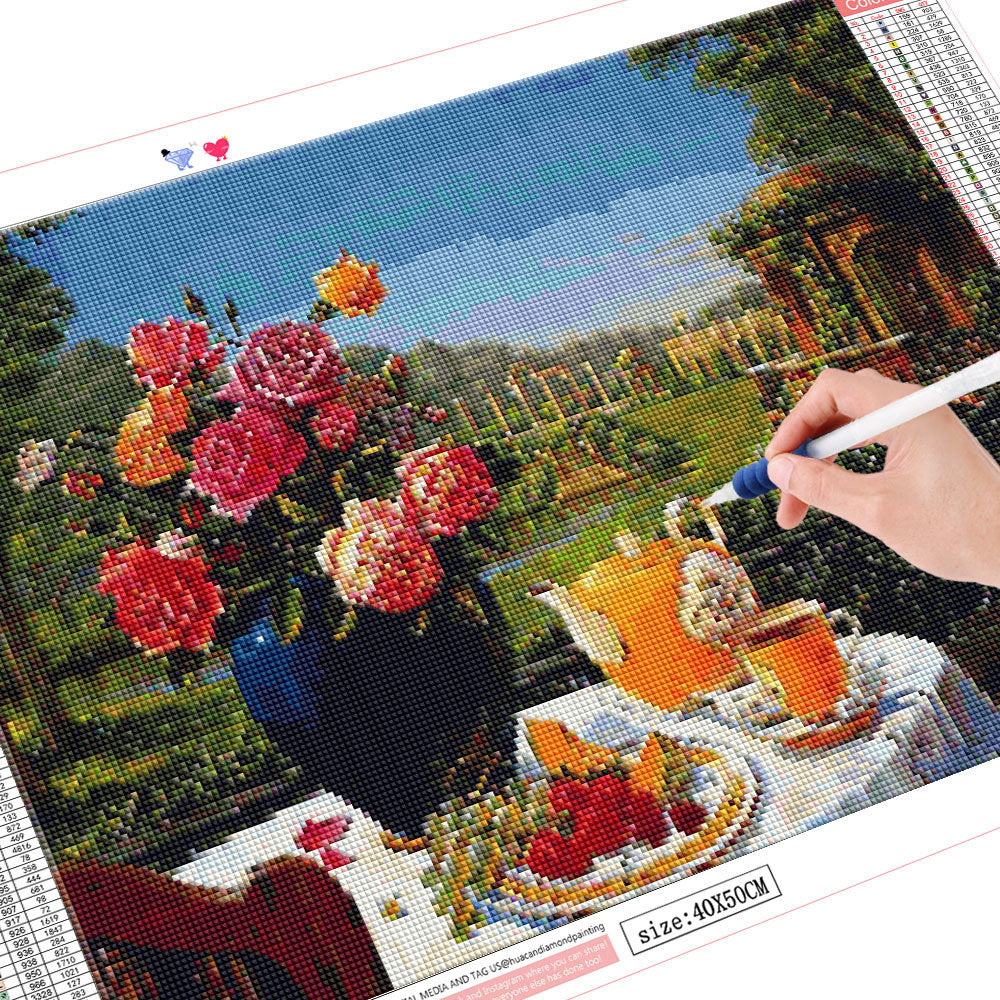 Diamond Painting Flower Mosaic Garden Embroidery Cross Stitch Landscape Home Decoration