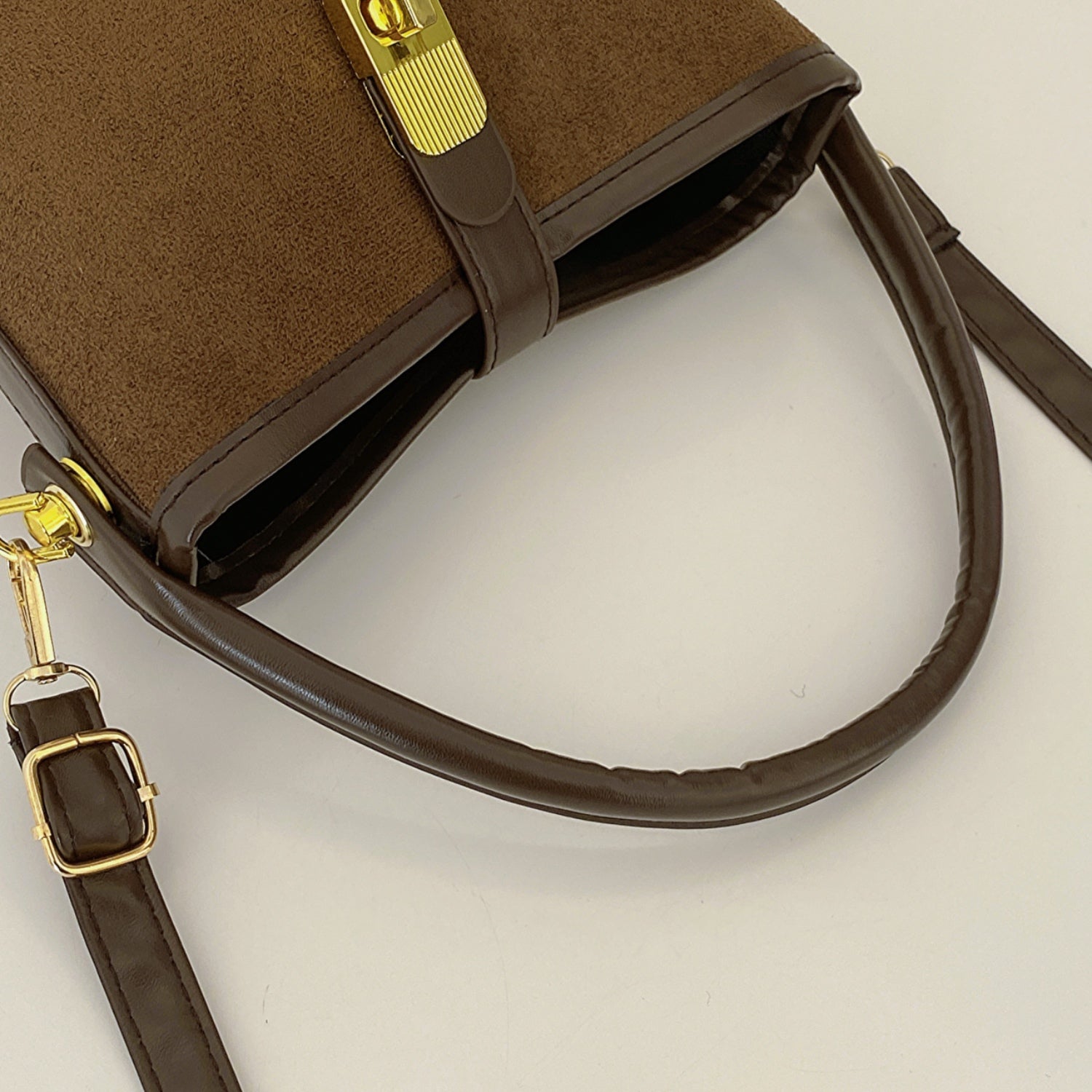 PU Leather Bucket Crossbody Bag 