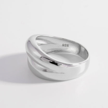 925 Sterling Silver Bulging Ring 