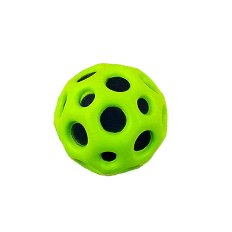 Moon Shape Porous Bouncy Ball - Soft and Anti-fall toy Babbazon Green  -BABBAZON