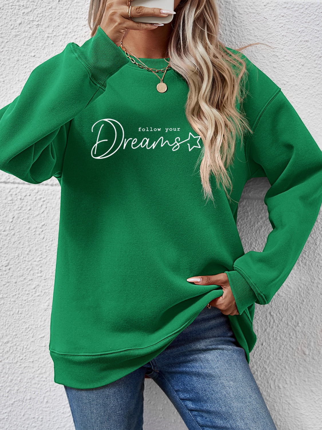 FOLLOW YOUR DREAMS Graphic Sweatshirt