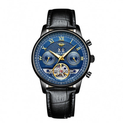 Automatic Mechanical Sun Moon Stars Business Men's Watch