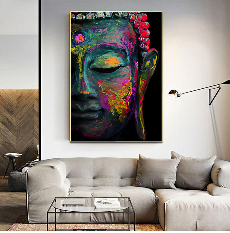 Abstract Buddha Statue Canvas Art Poster Decoration