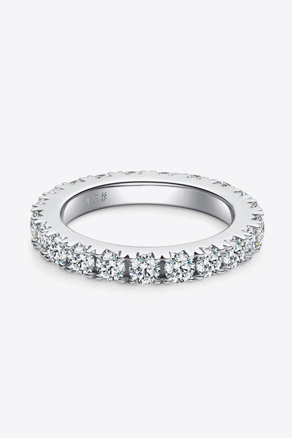 2.3 Carat Moissanite 925 Sterling Silver Eternity Ring 