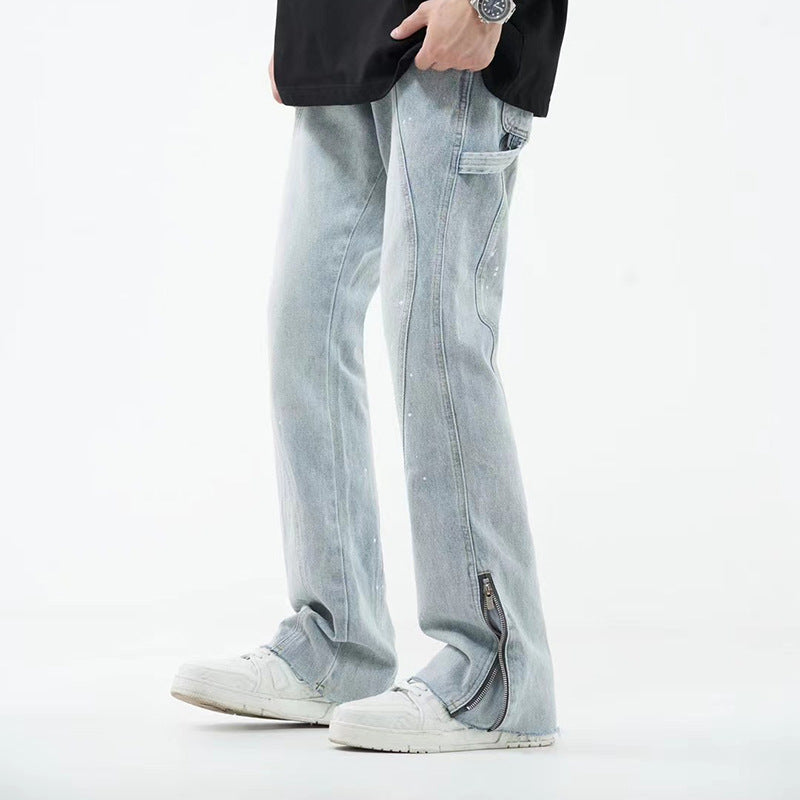 Men's Simple And Slightly Elastic Flare Jeans