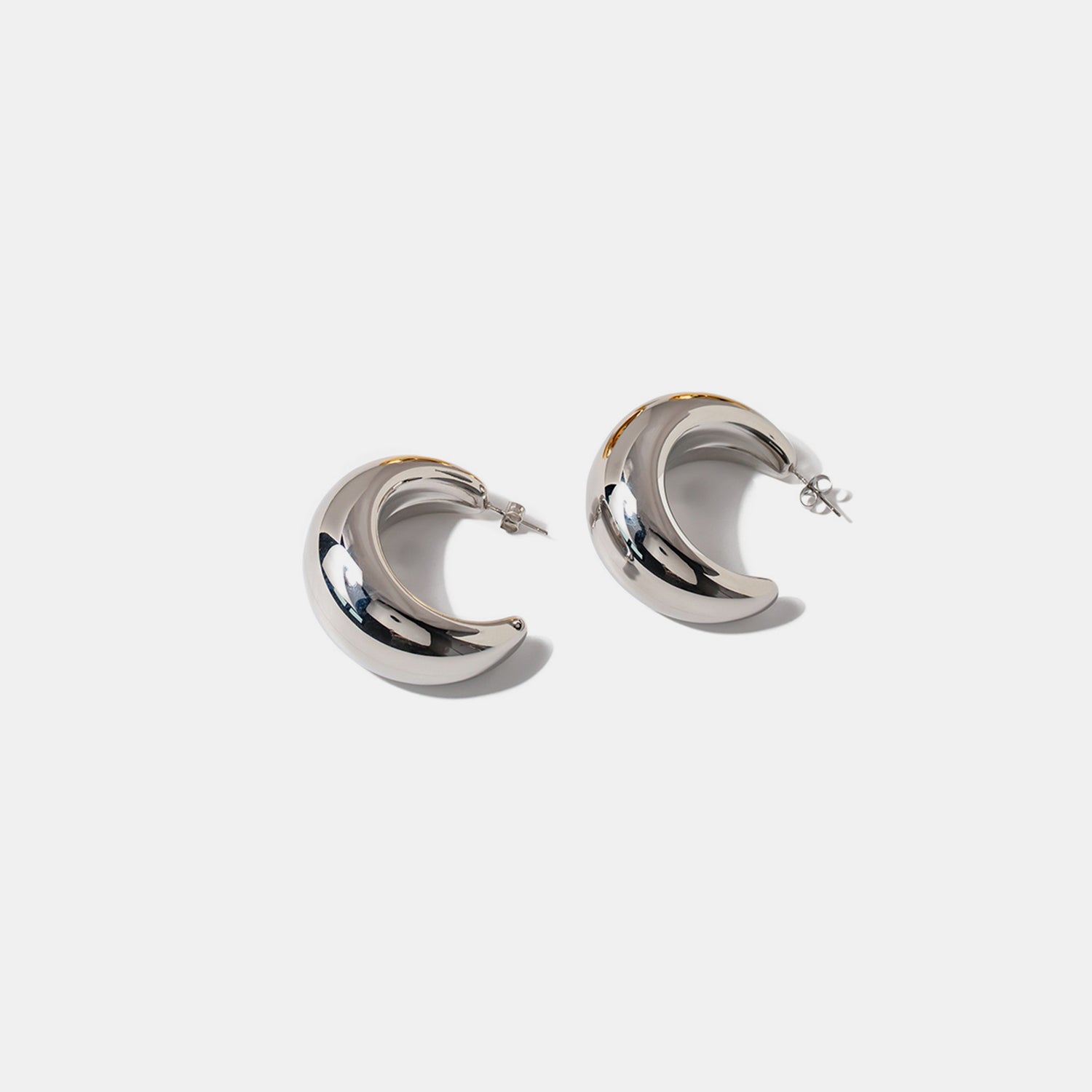 18K Gold-Plated Moon Crescent Earrings 