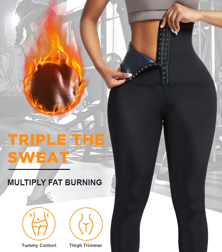 Sauna Long Pants Fitness Exercise Hot Thermo Sweat Leggings Training Slimming Pant 