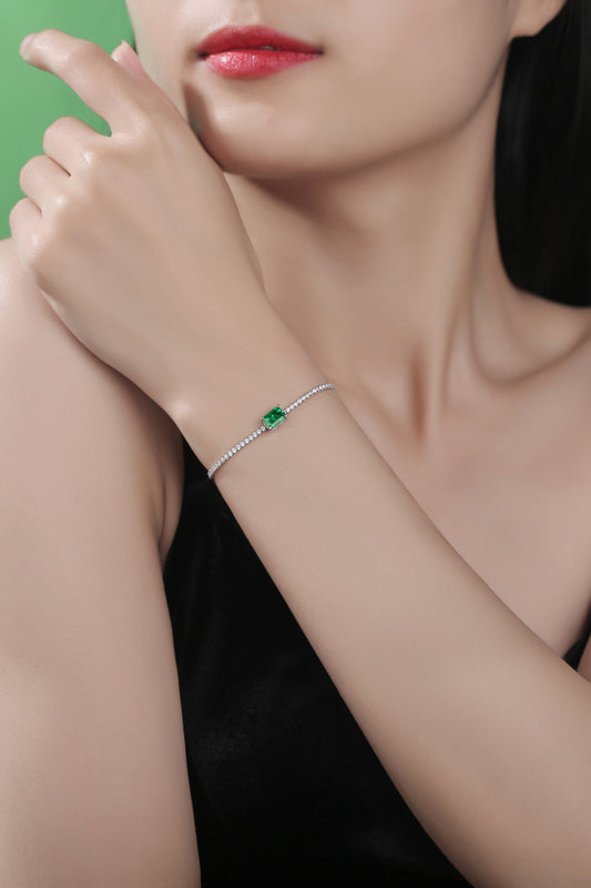 Adored 1 Carat Lab-Grown Emerald Bracelet 