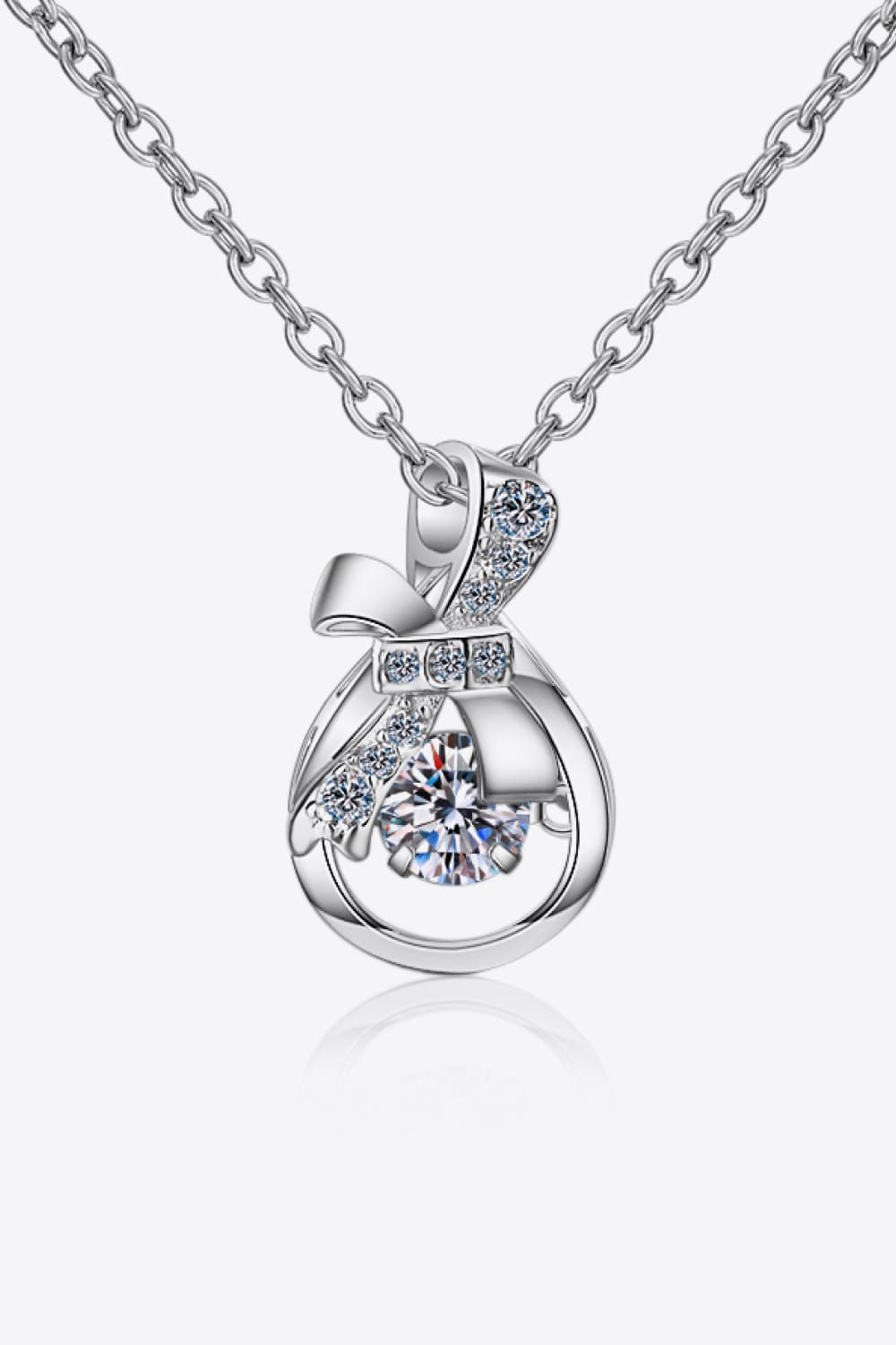 1 Carat Moissanite 925 Sterling Silver Necklace 