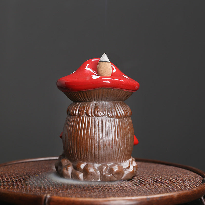 Ceramic Backflow Incense Burner Creative Mushroom