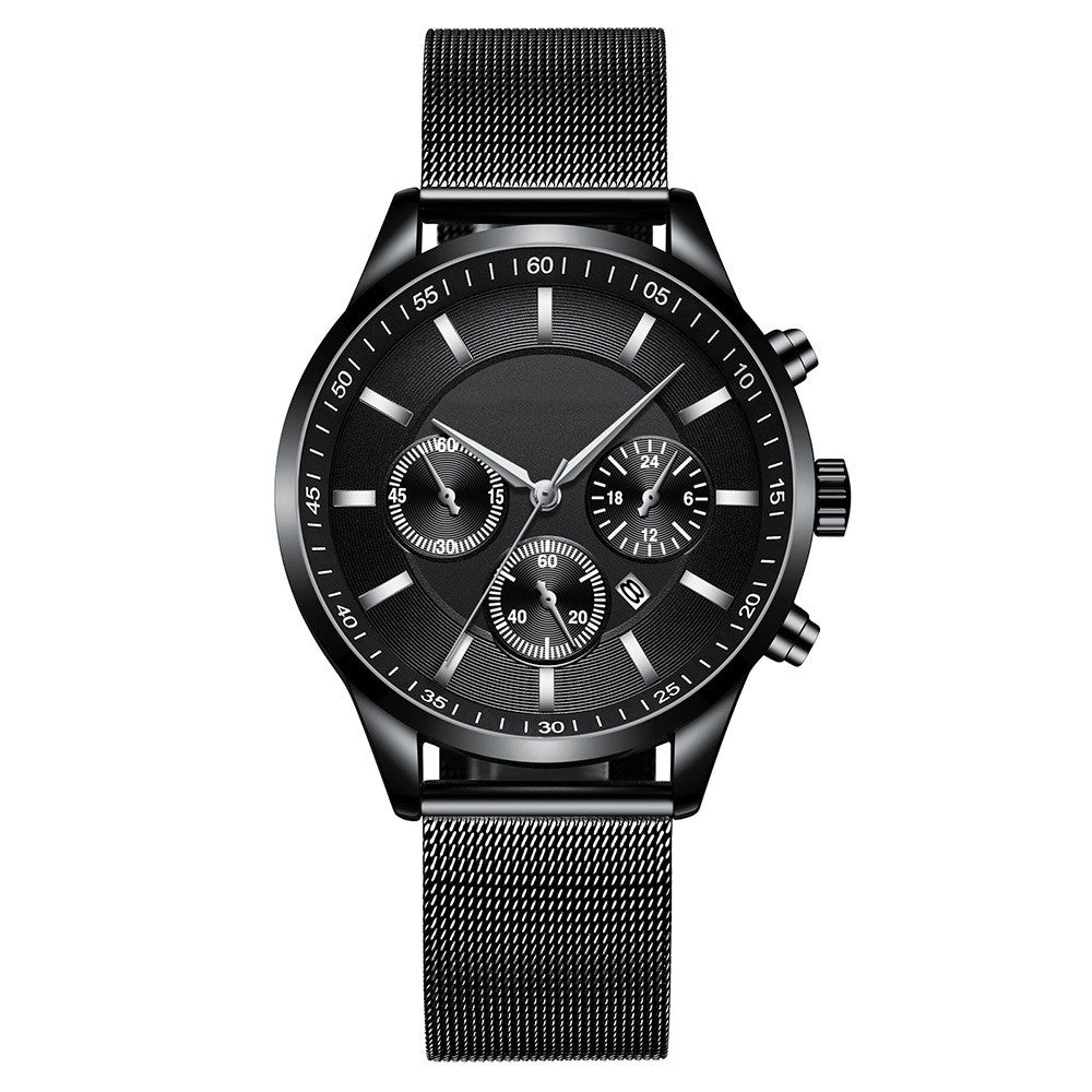 Mens Fashion Mesh Strap Waterproof Watch