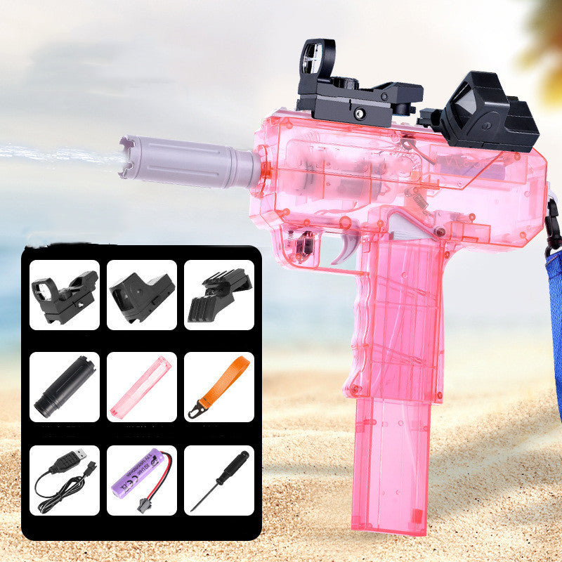 Uzi Electric Burst Water Gun Children's Powerful Water Gun Toy Fully Automatic Range Long Spray Outdoor Toy Water Gun