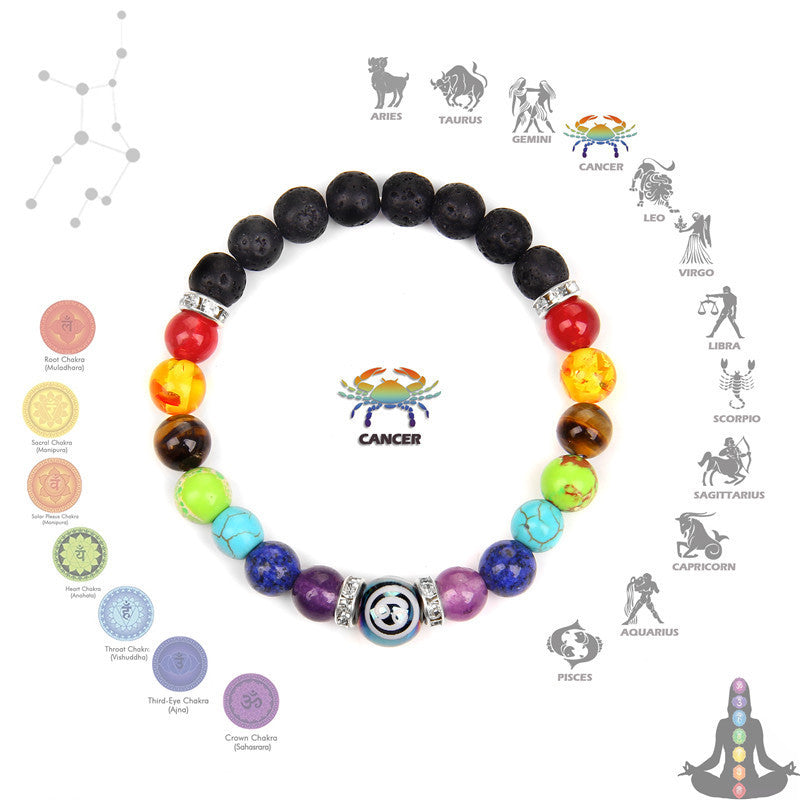 New Seven Chakra Meditation Bracelet Couple Constellation Men And Women