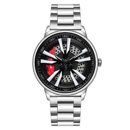 Men's Creative Cool Dial Rotating Wheel Quartz Watch