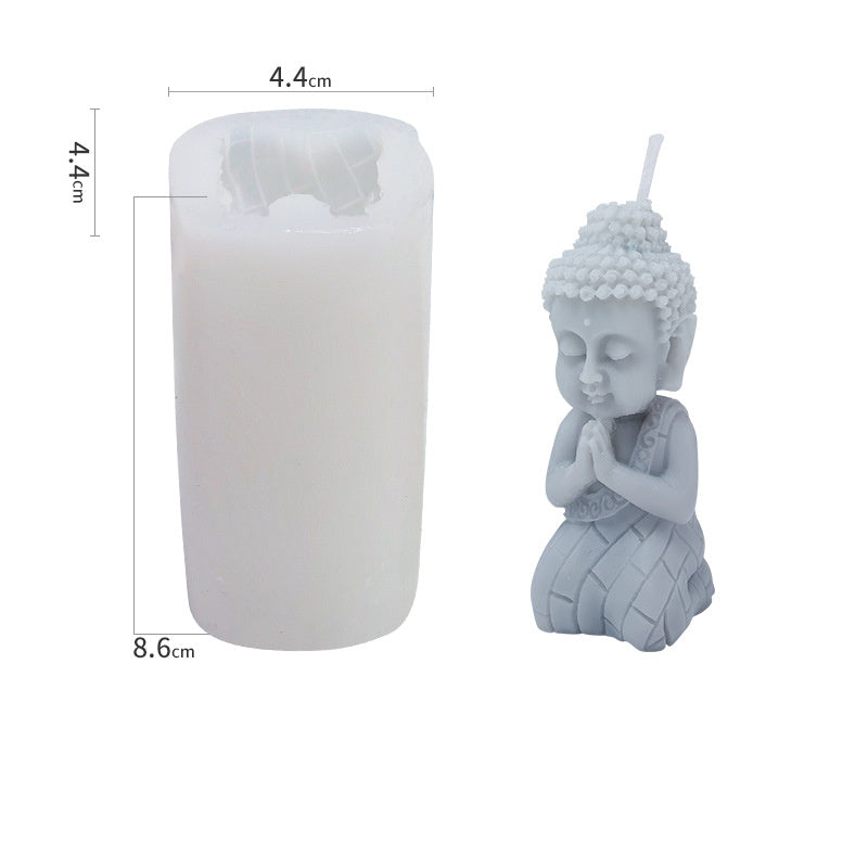 European Buddha Scented Candle Silicone Mould - Babbazon meditation