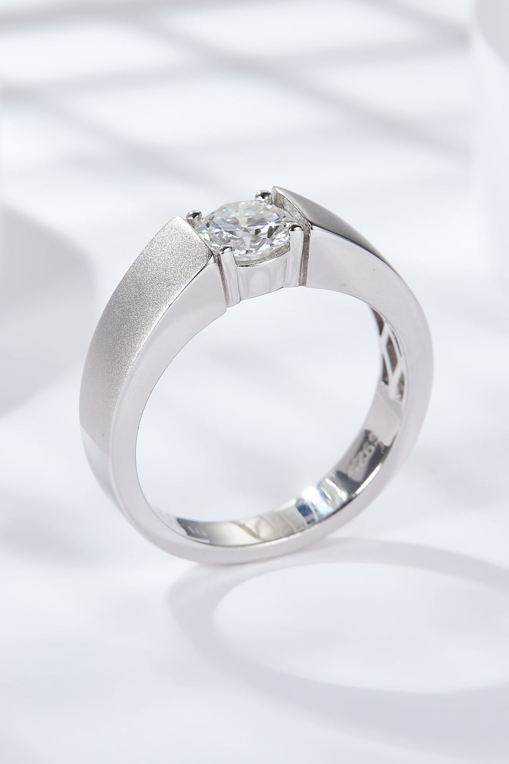 925 Sterling Silver I Carat Moissanite Ring 